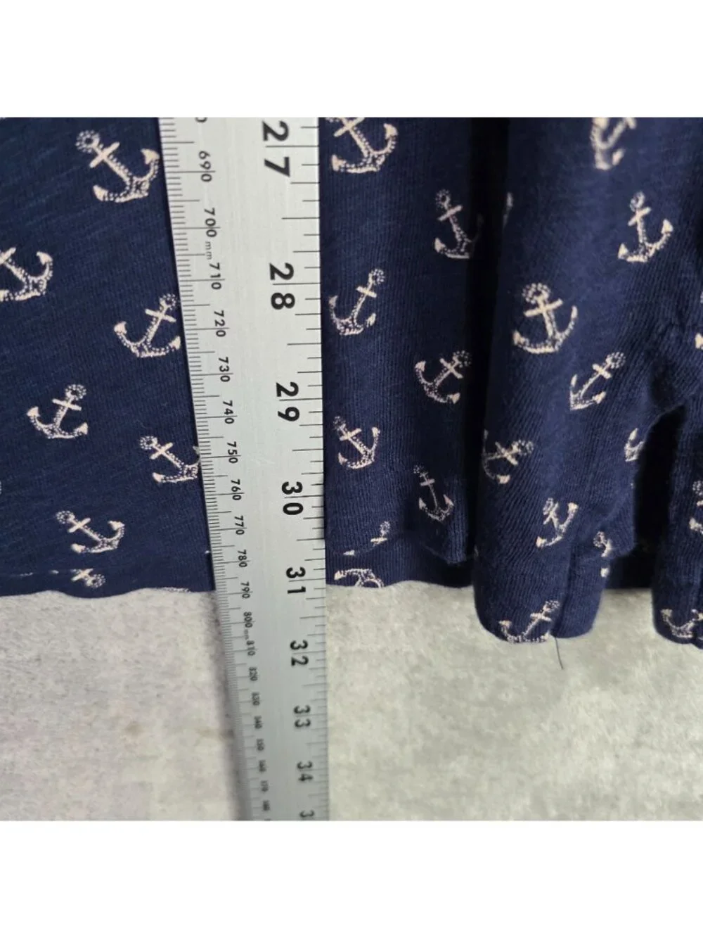 Mens Polo Ralph Lauren Navy Anchor Print Polo Shirt 100% Cotton Short Sleeve 3XB